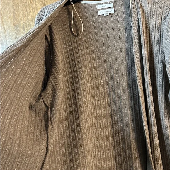 Blu Pepper Cozy Life Large Brown Lounge Cardigan Sweater - Picture 7 of 9